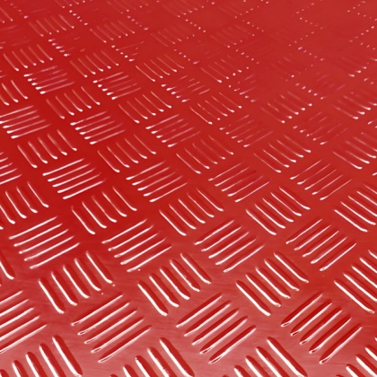 red checker rubber mat