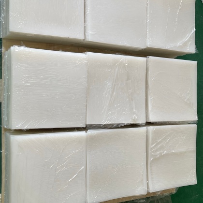 white rubber sheets in pieces